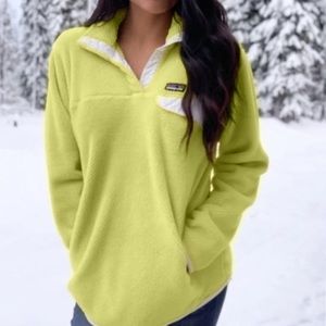 p a t a g o n i a | retool snap-t highlighter neon yellow fleece pullover Sz m